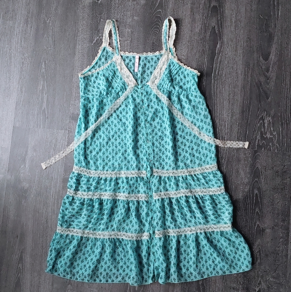 Japanese brand Marshmallow Crown aqua floral sundress